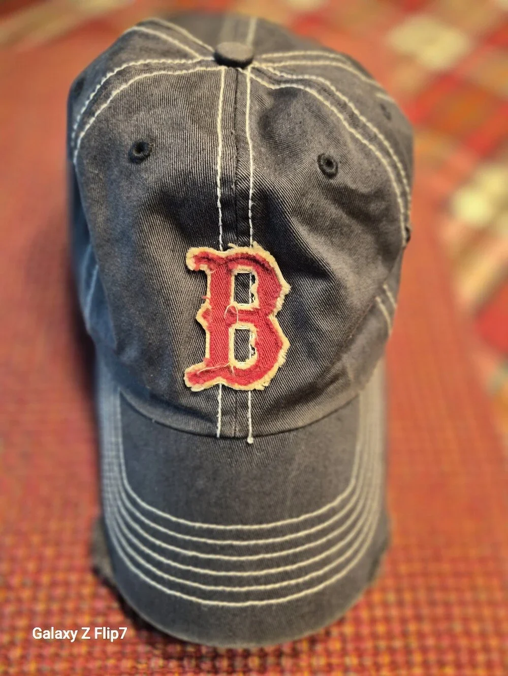 Boston Red Sox, Mens Baseball Cap, The Francise, Washed Navy, Fitted, Size L